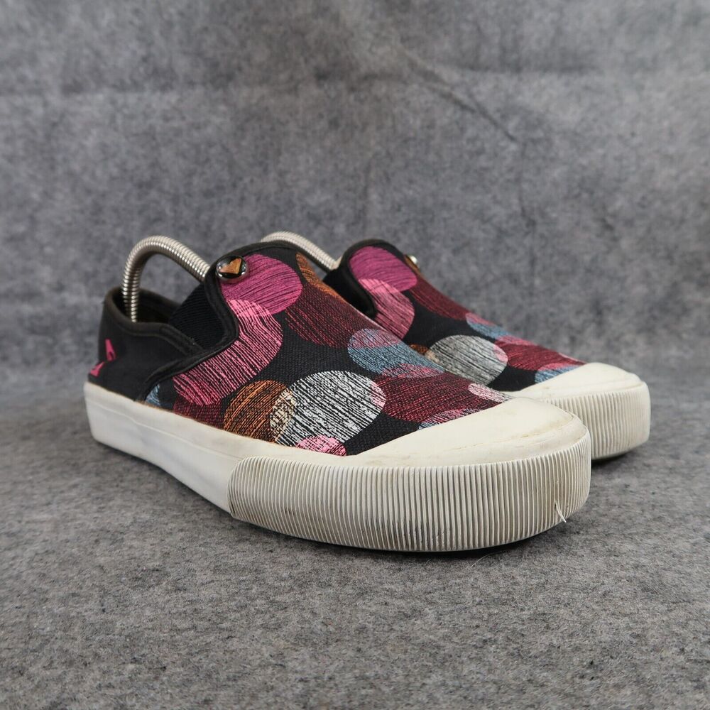 Roxy Shoes Womens 7.5 Slip On Sneakers Casual Canvas Pepperdine Print Lifestyle